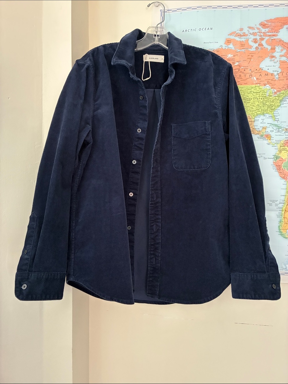 Everlane Corduroy Button-Down Shirt Deep Navy size M sold out online!